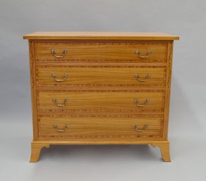 satinwood chest of drawers