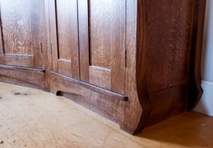 oak cabinet close up