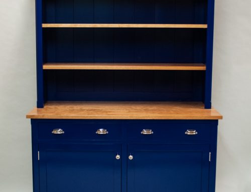 Blue Hutch with Cherry Accents
